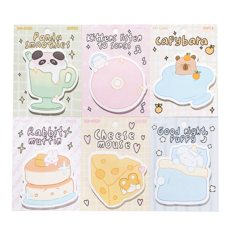 30 Pcs Cute Pet Sticky Note XDWPD