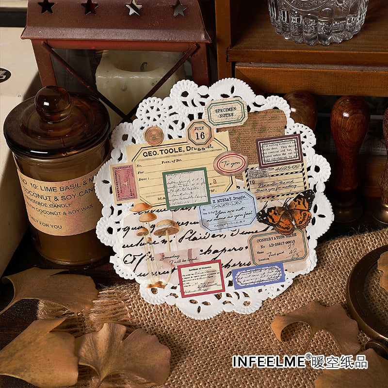 Pusou Vintage Lable Stickers TLR08
