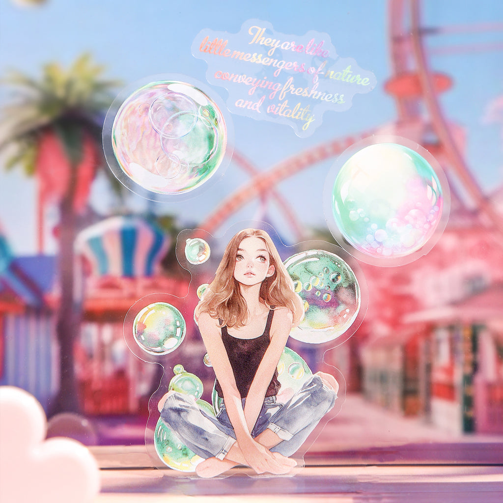 20 Pcs Bubble and Girl Stickers KLMPP