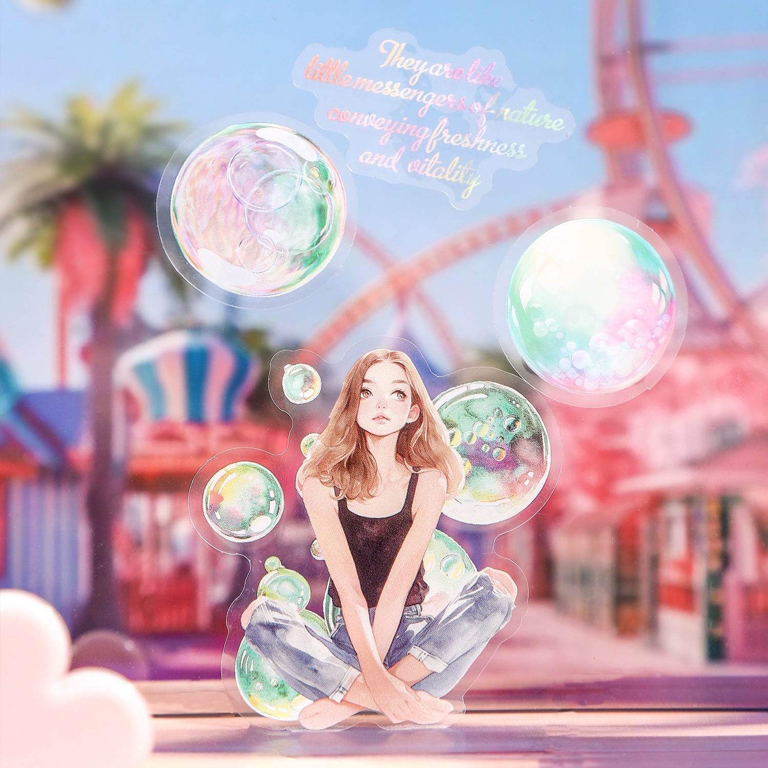 20 Pcs Bubble and Girl Stickers KLMPP