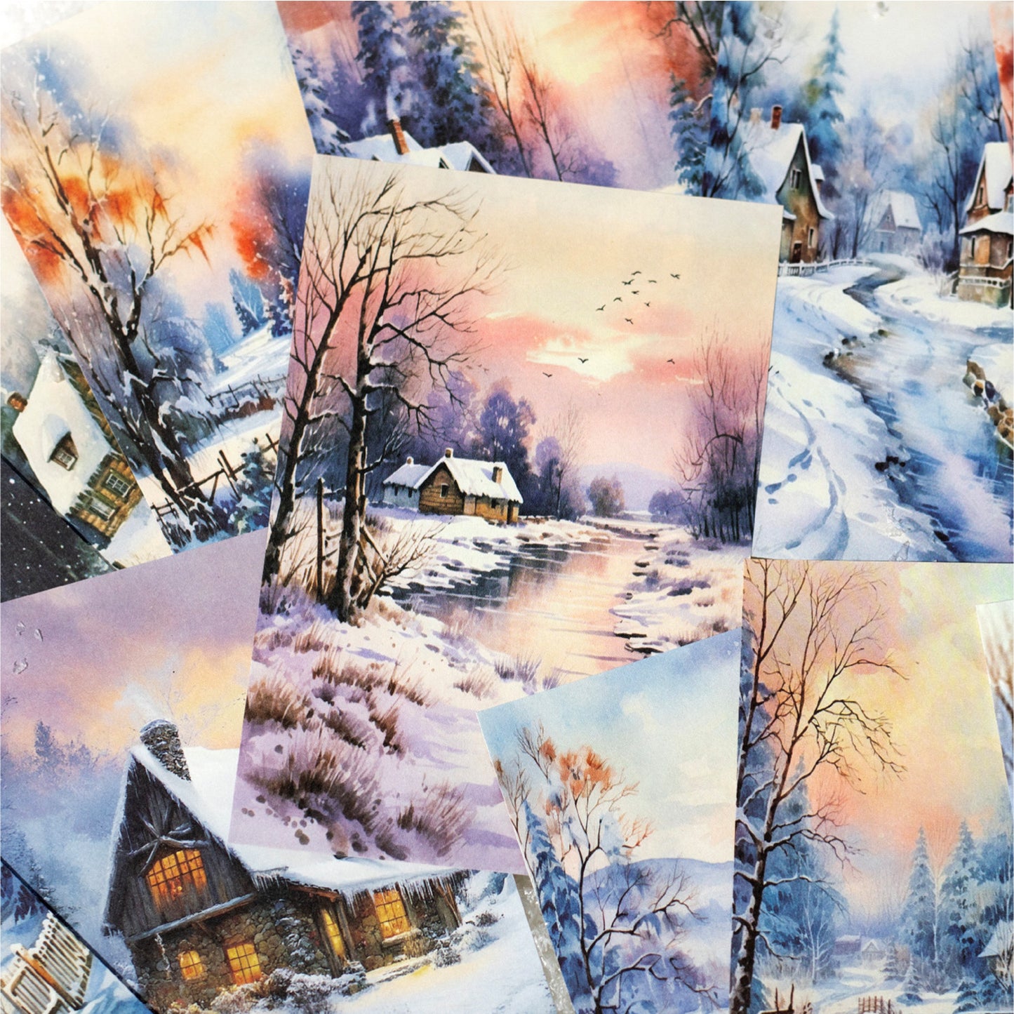 30 Sheets Winter Snow Landscape Scrapbook Paepr DRXS