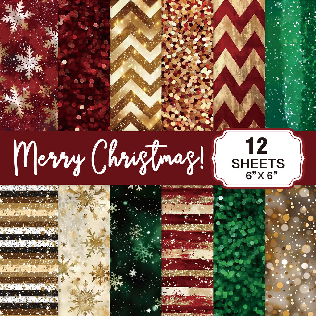 6 inch Christmas Scrapbook Paper Pad PAG56