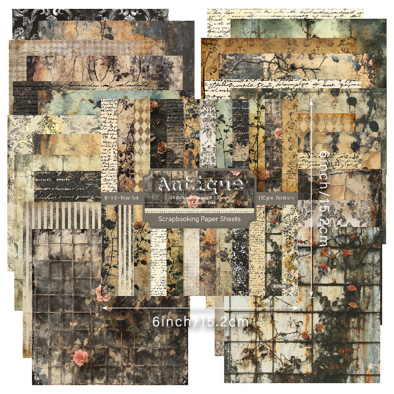 6 inch Vintage Scrapbook Paper Pad SKP545