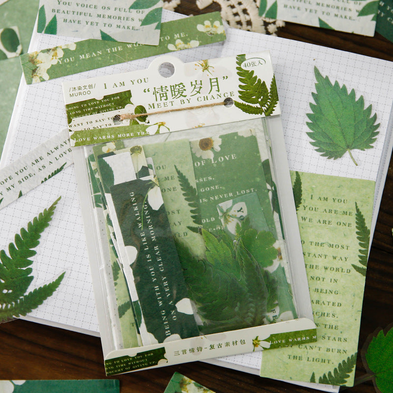 40 Pcs Stickers and Paper Kit SYQS