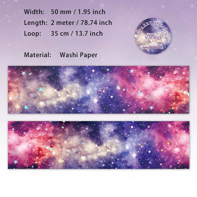 1 Roll Galaxey Night Sky Washi Tape FXMJ