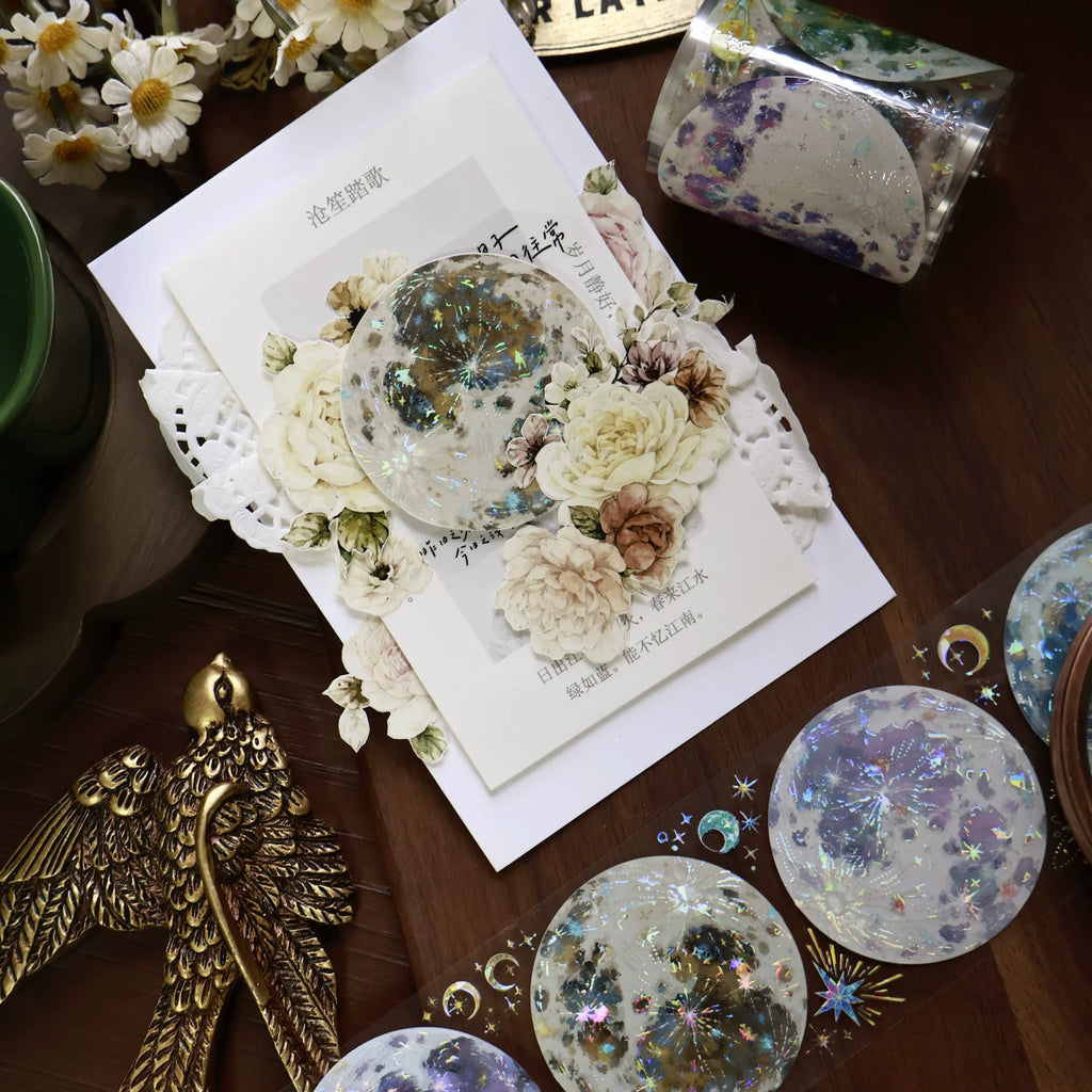 Floral Decorative Tape Rolls- Mottled Planet