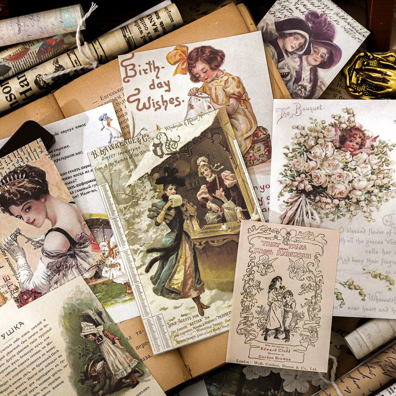 100 Sheets Vintage Junk Journal Paper YYSL