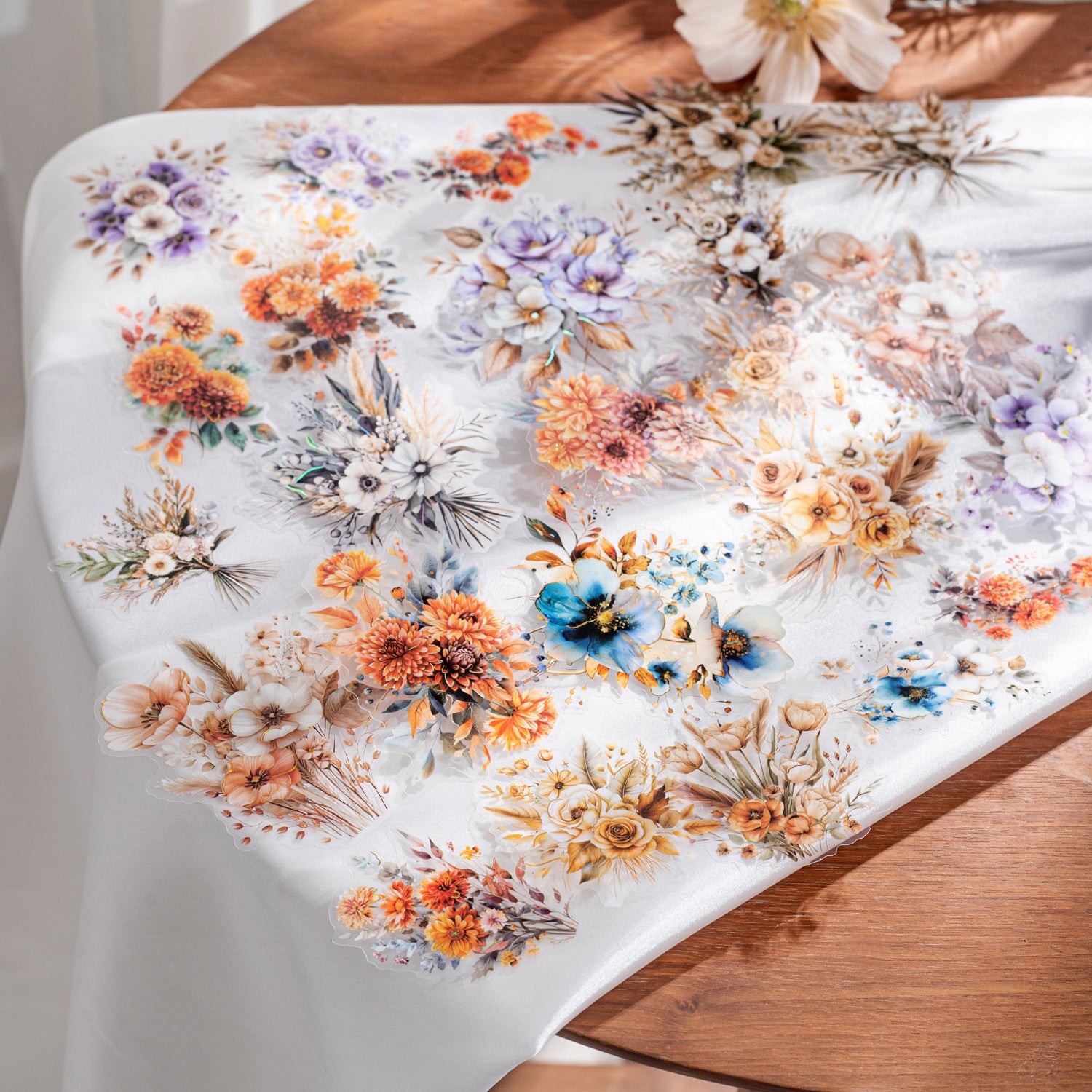20 Pcs Flower PET Stickers HYZF