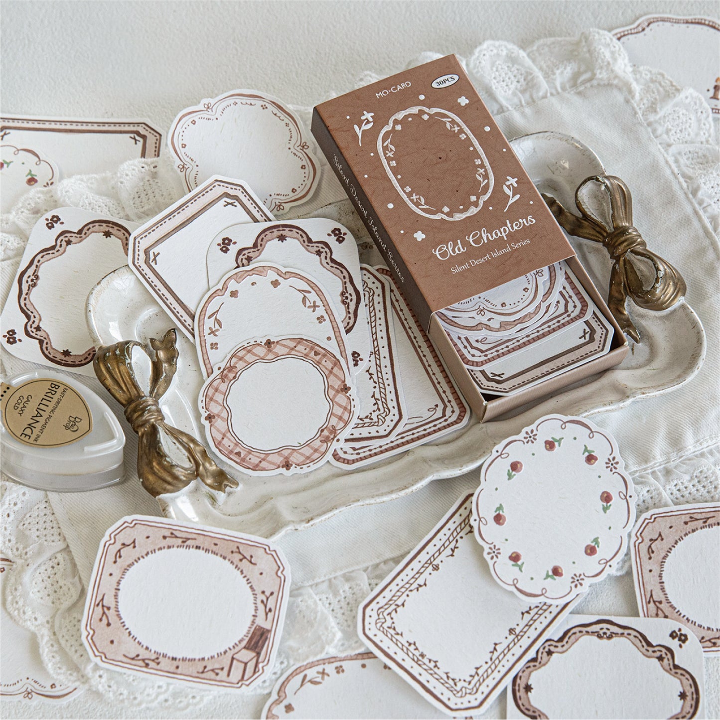 30 Pcs Vintage Notepad Stickers WSHD