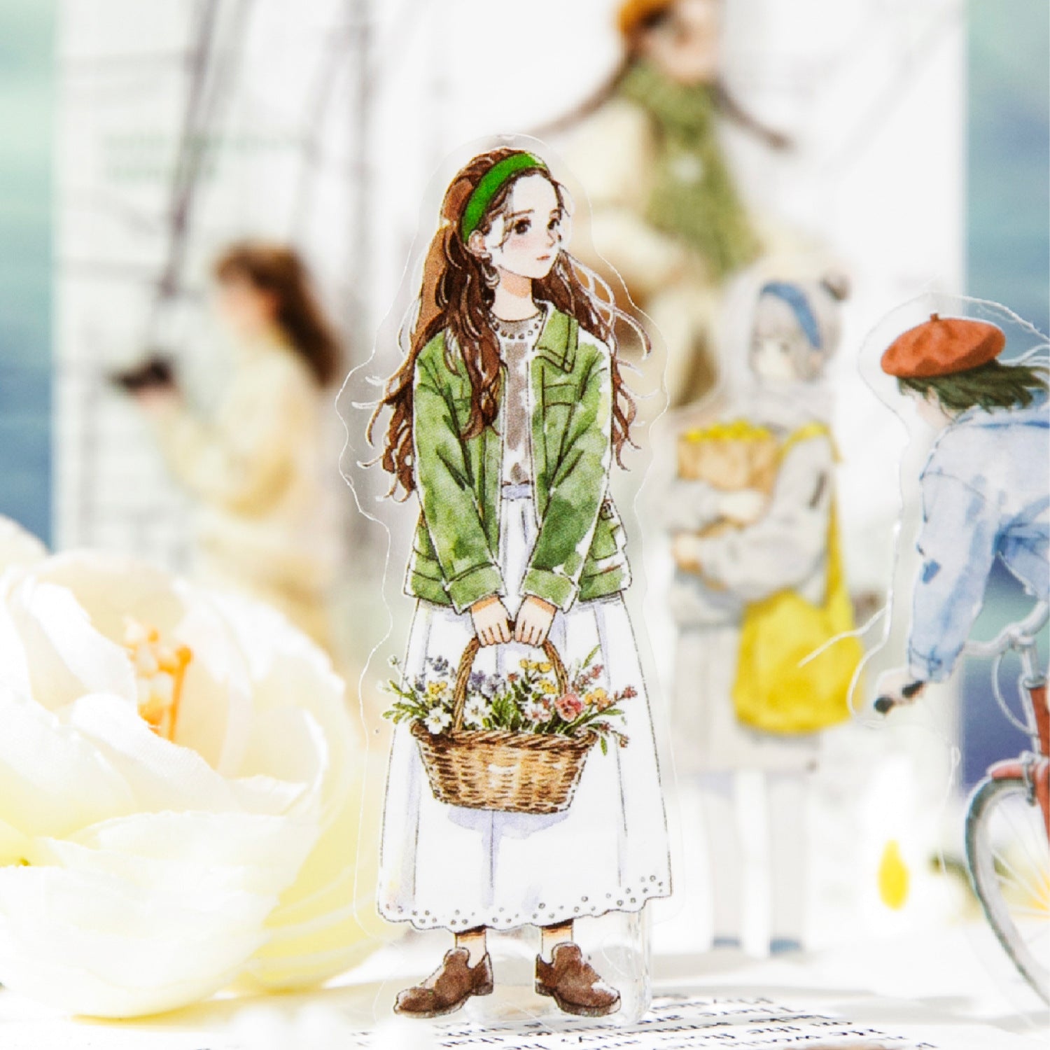 20 Pcs Street Girl Boy PET Stickers JJXR