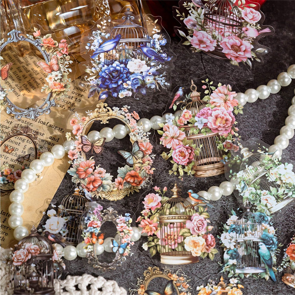 30 Pcs Vintage PET Stickers SMWX
