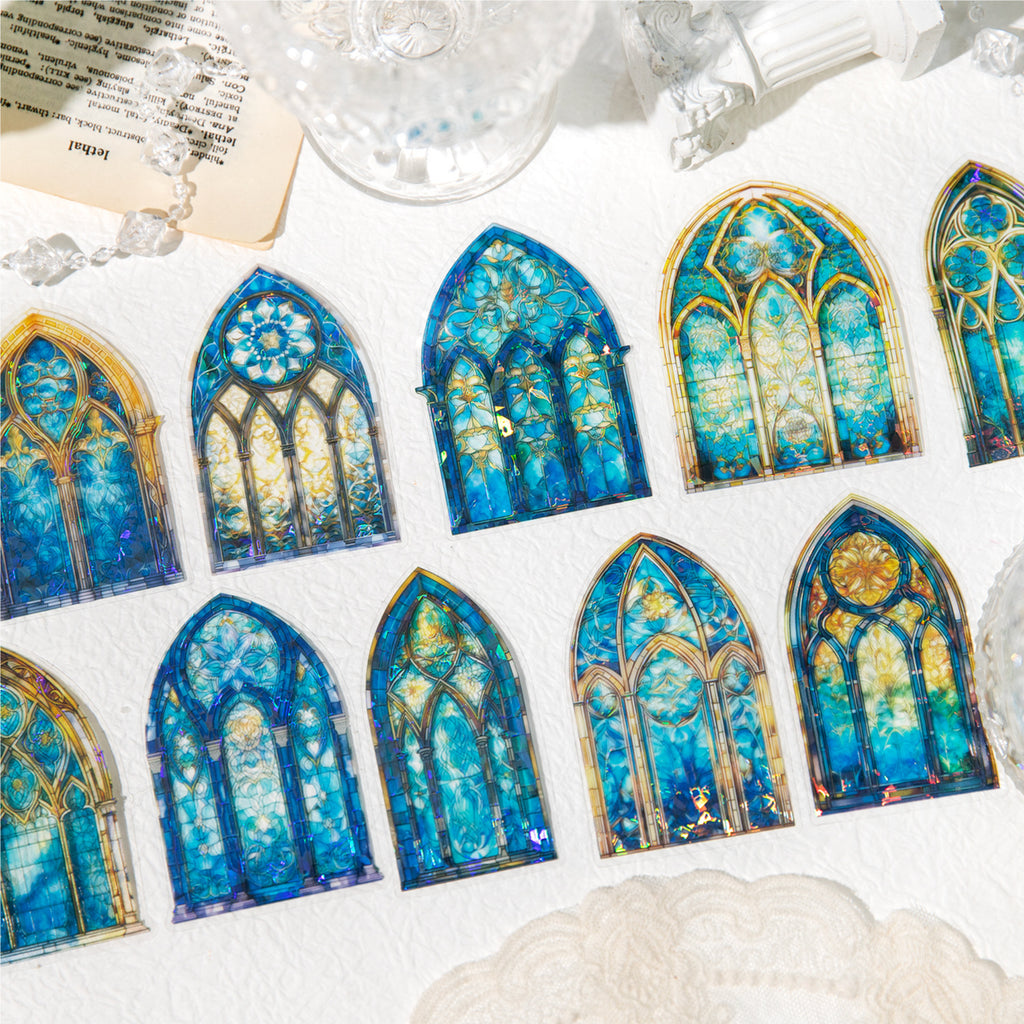 20 Pcs Shell Light Windows Stickers QCLL