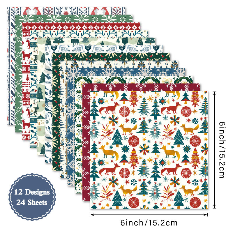 6 inch Christmas Scrapbook Paper Pad SKP2616
