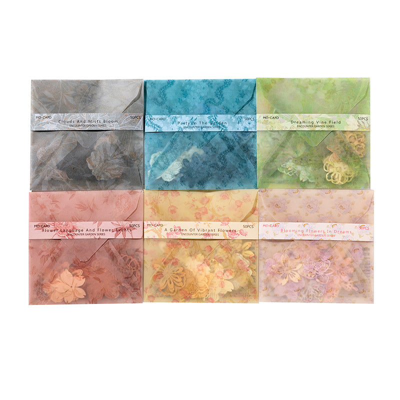 50 Pcs Cutout Flowers Paper XHHY