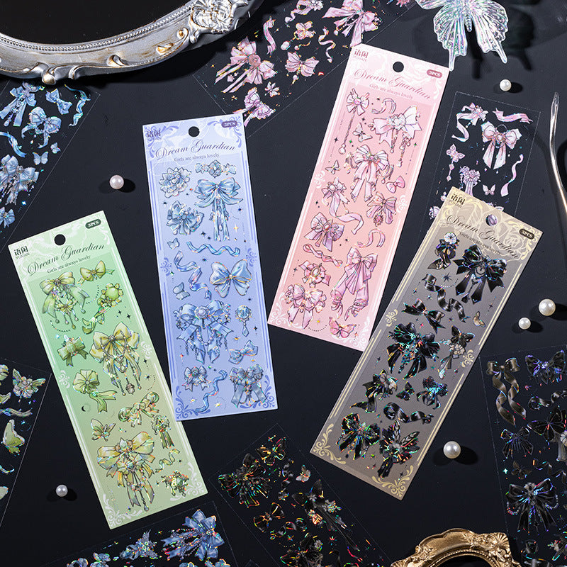 3 Pcs Bow-knot PET Stickers ZZZG