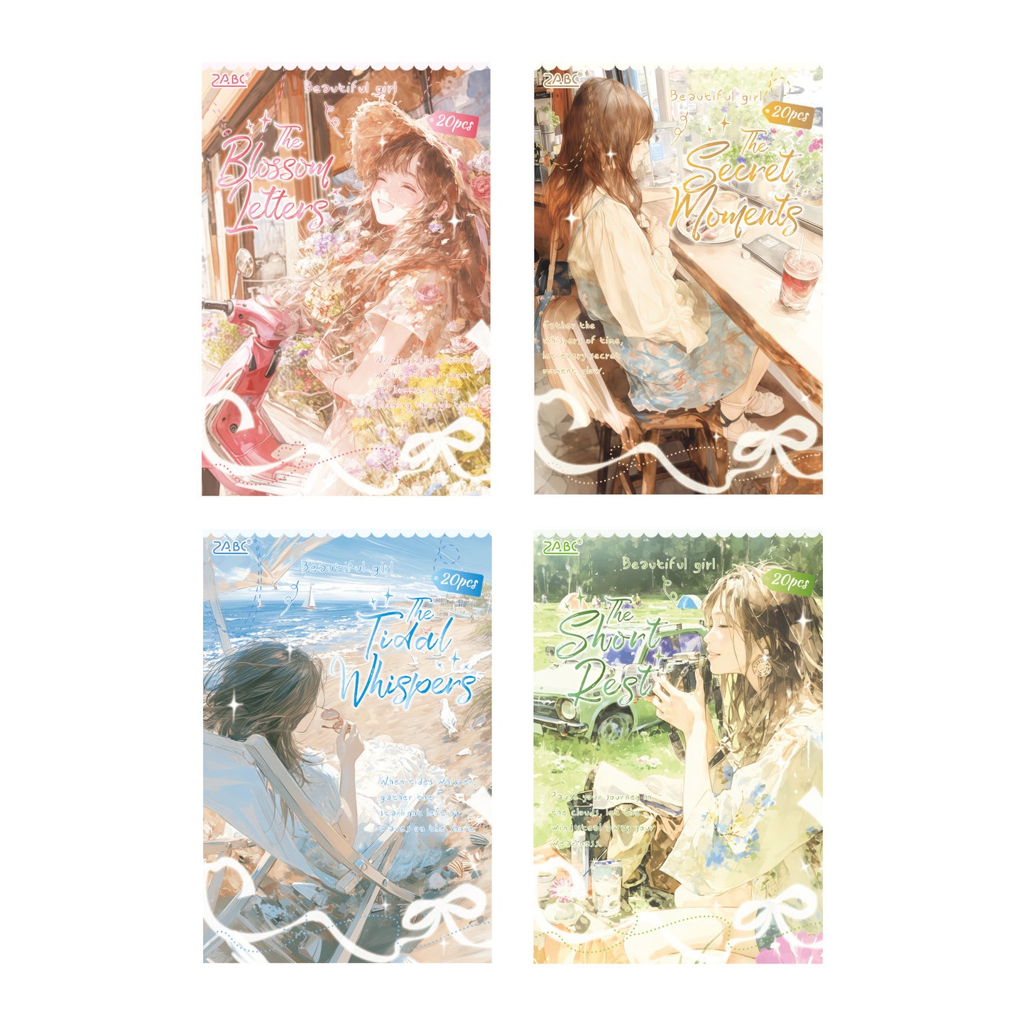 20 Sheets Girl Lifestyle Stickers Book YHMYJ