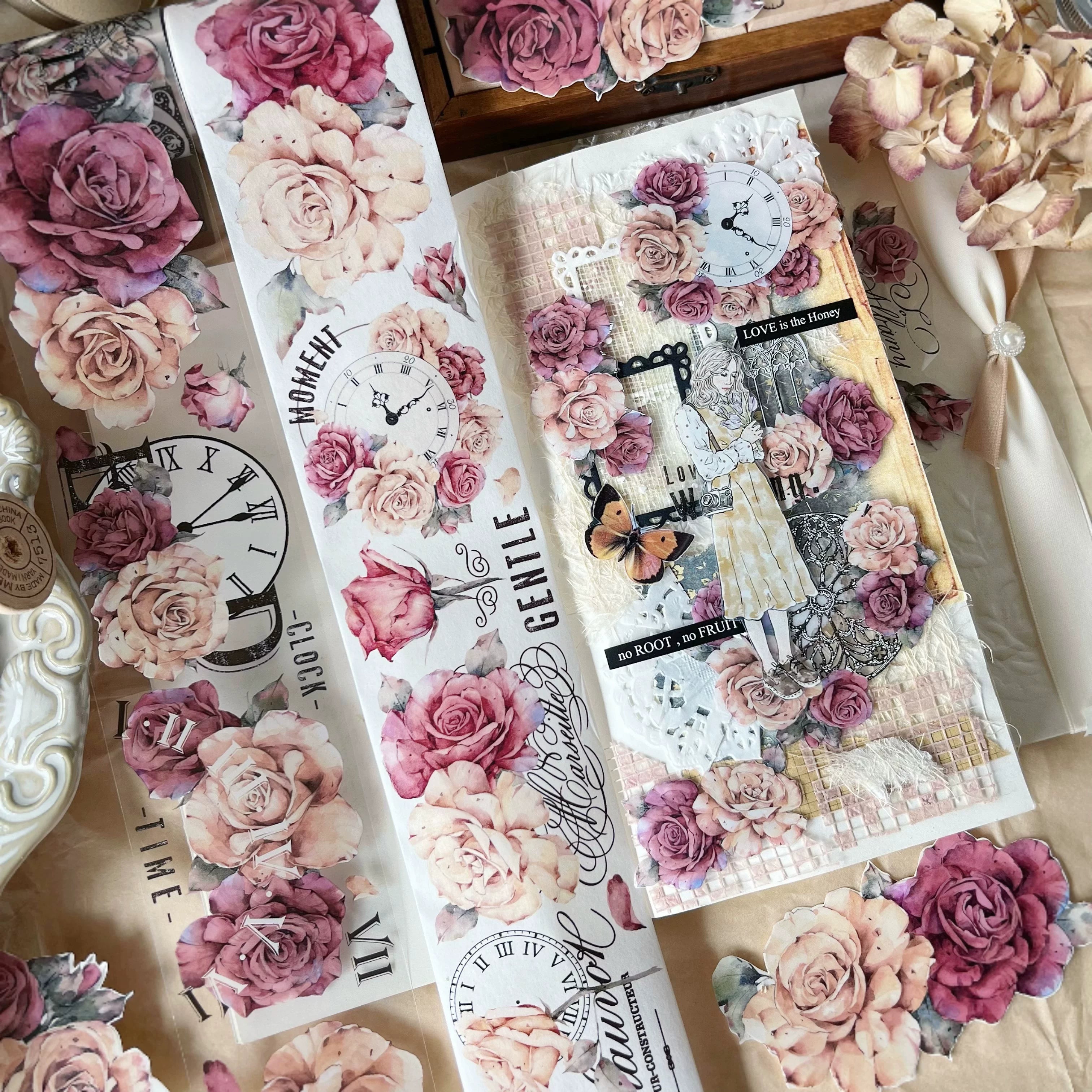 Floral Decorative Tape Rolls- Nostalgic Rose