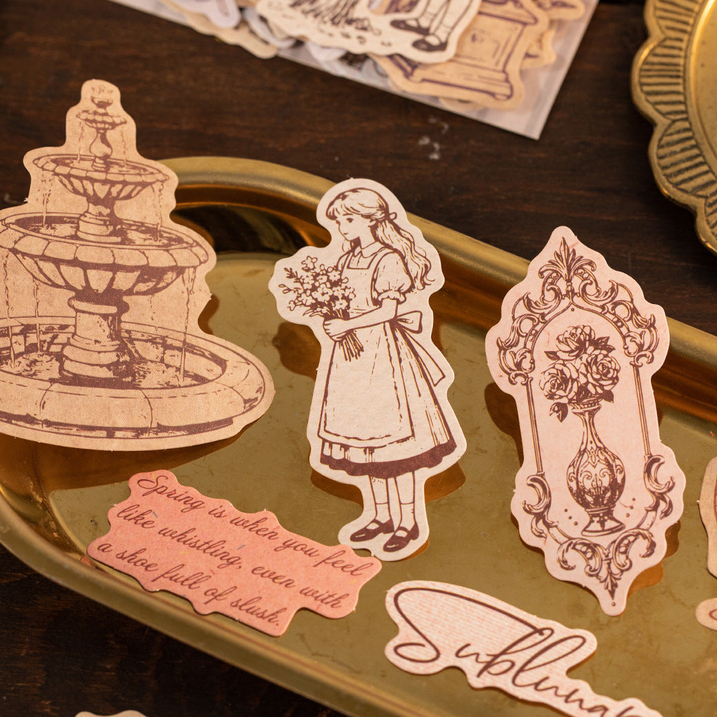 30 Pcs Vintage Journal Stickers BJLN