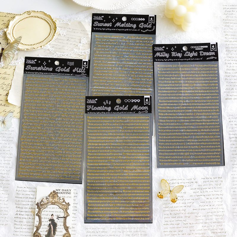 4 Sheets Quote PET Stickers FGLJ