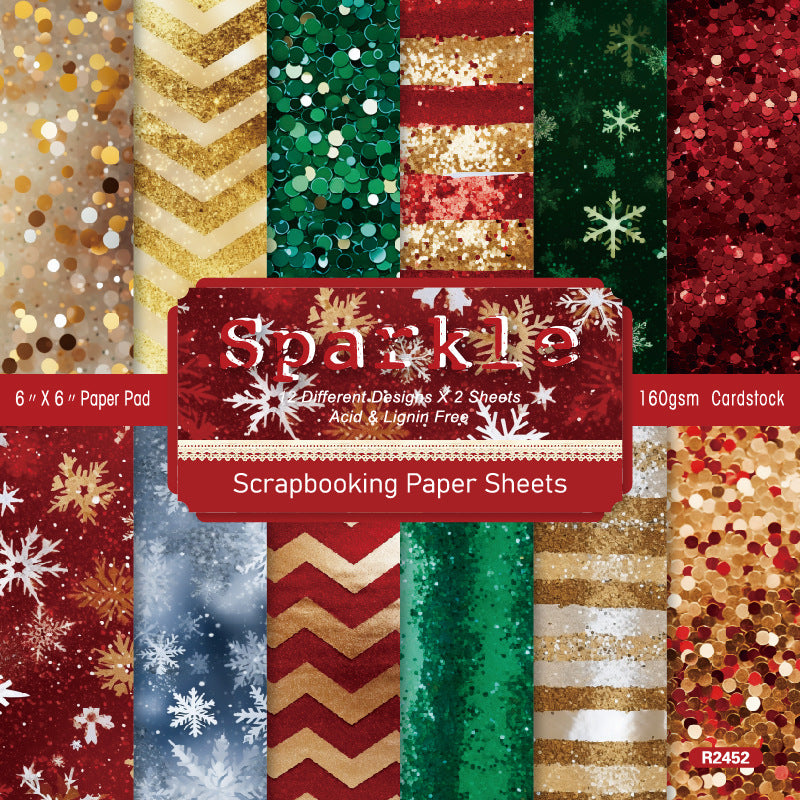 6 inch Sparkle Scrapbook Paper Pad SKP452