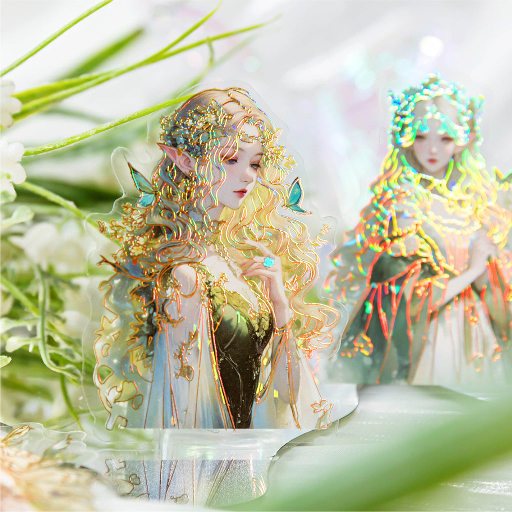 10 Pcs Fantasy Girl PET Stickers WJJL