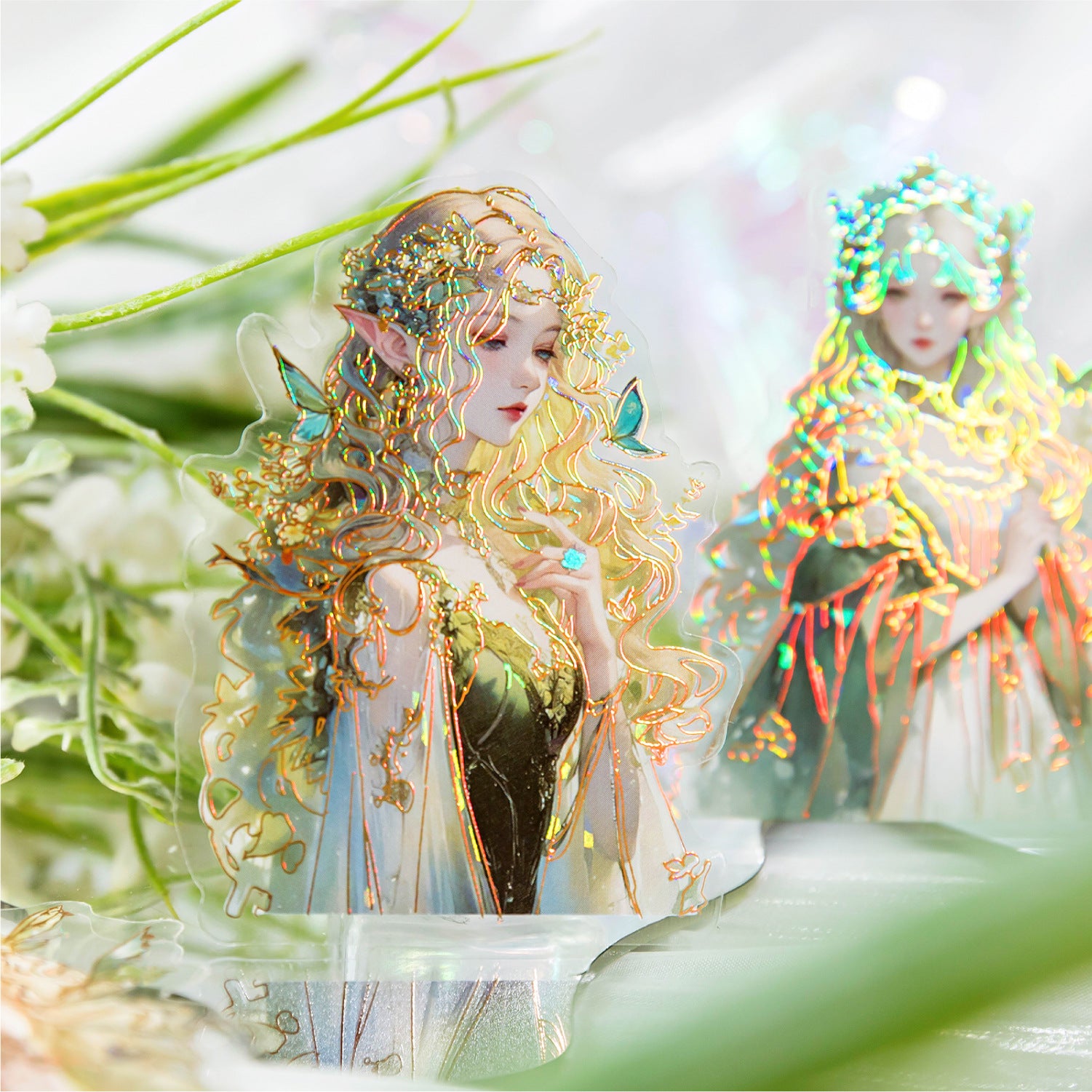 10 Pcs Fantasy Girl PET Stickers WJJL