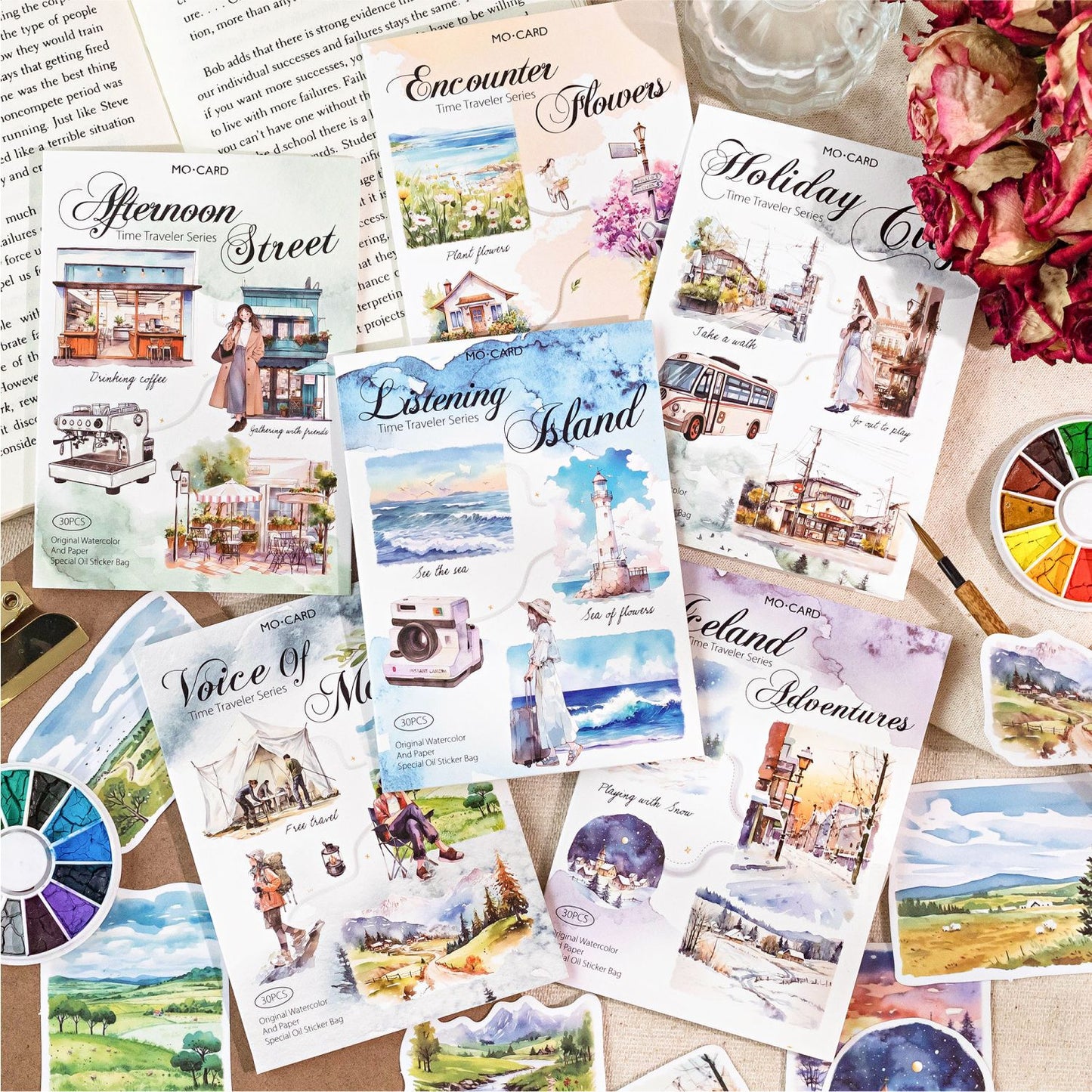 30 Pcs Landscape Stickers SJDLR