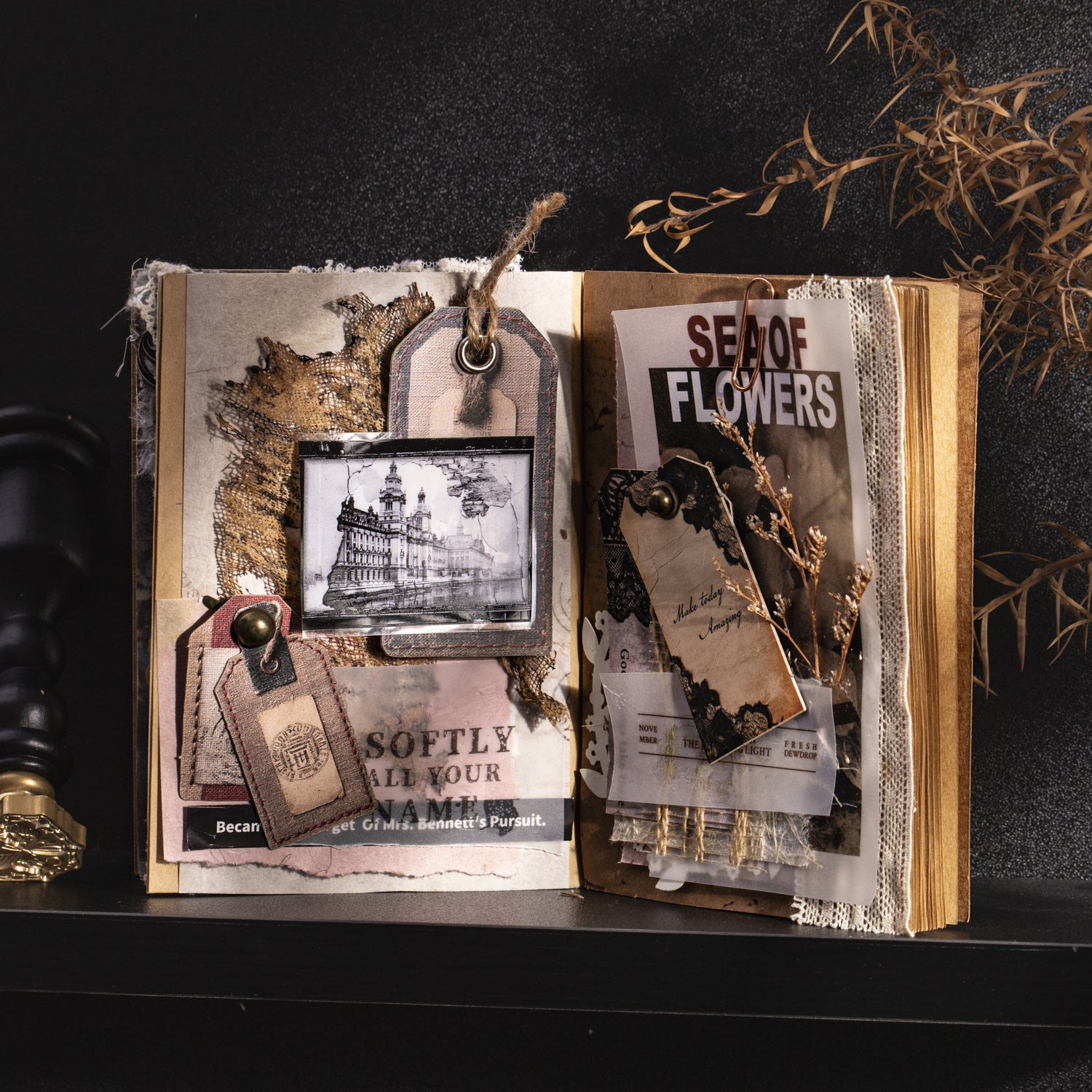 15 Pcs Vintage Tag Stickers BQSZG