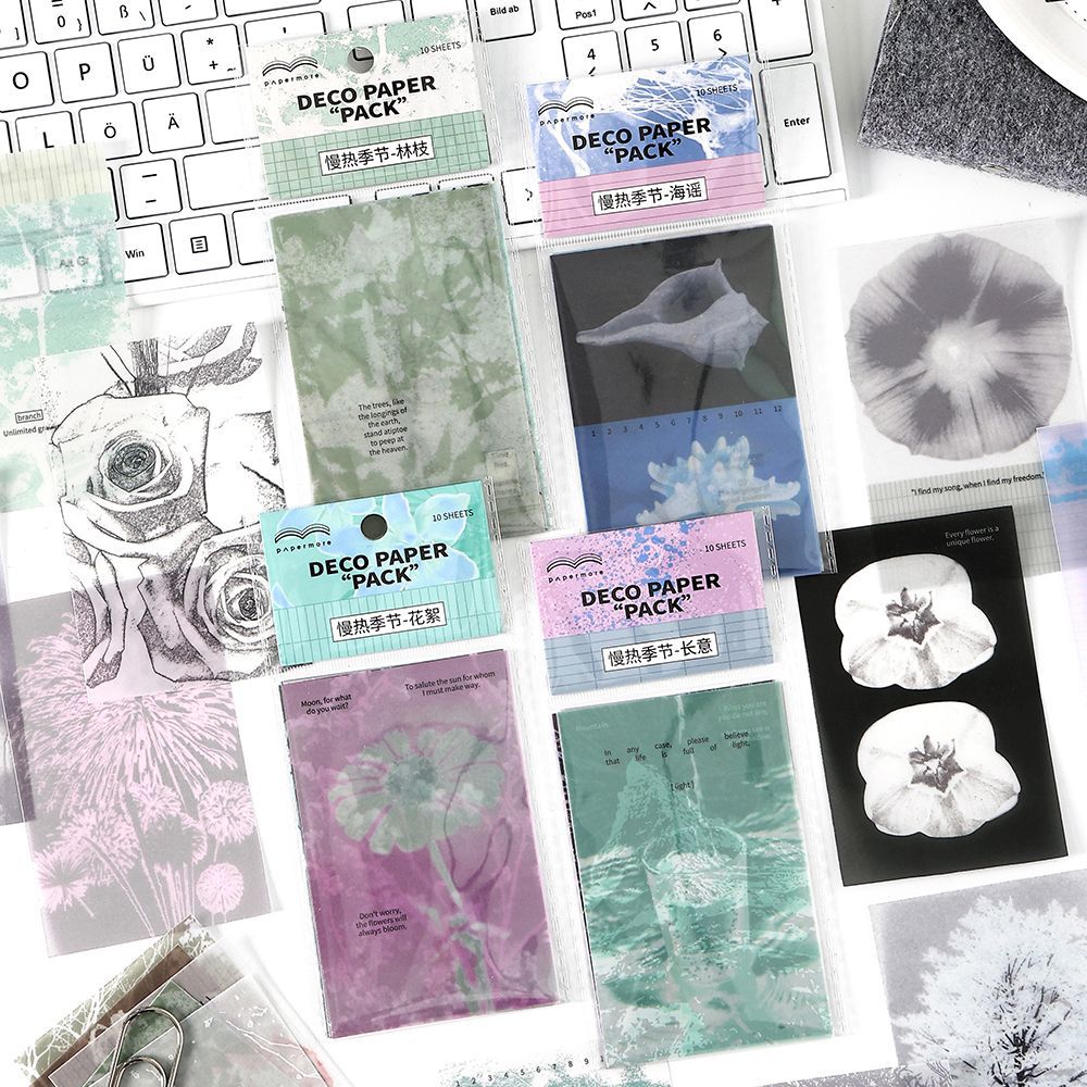 10 Pcs Thermography Theme Scrapbook Paper MRJJ