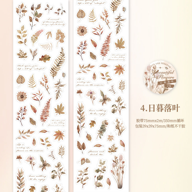 1 Roll Botanical Washi Tape FCHY