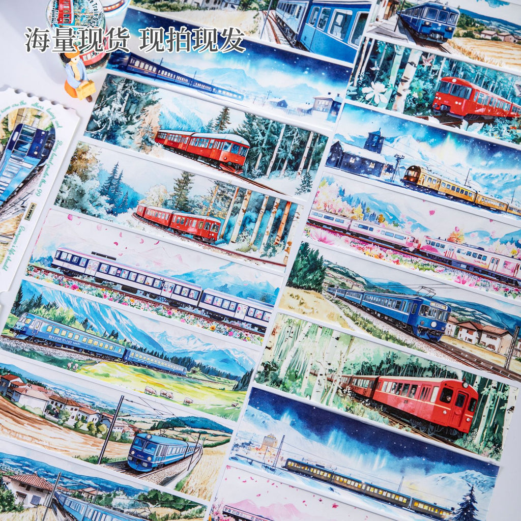 1 Roll Train Landscape Washi Stickers Tape KWLSLC