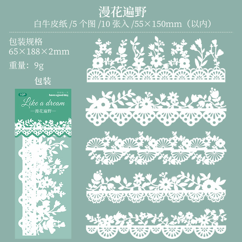 10 Pcs Cutout Lace Paper RMSH