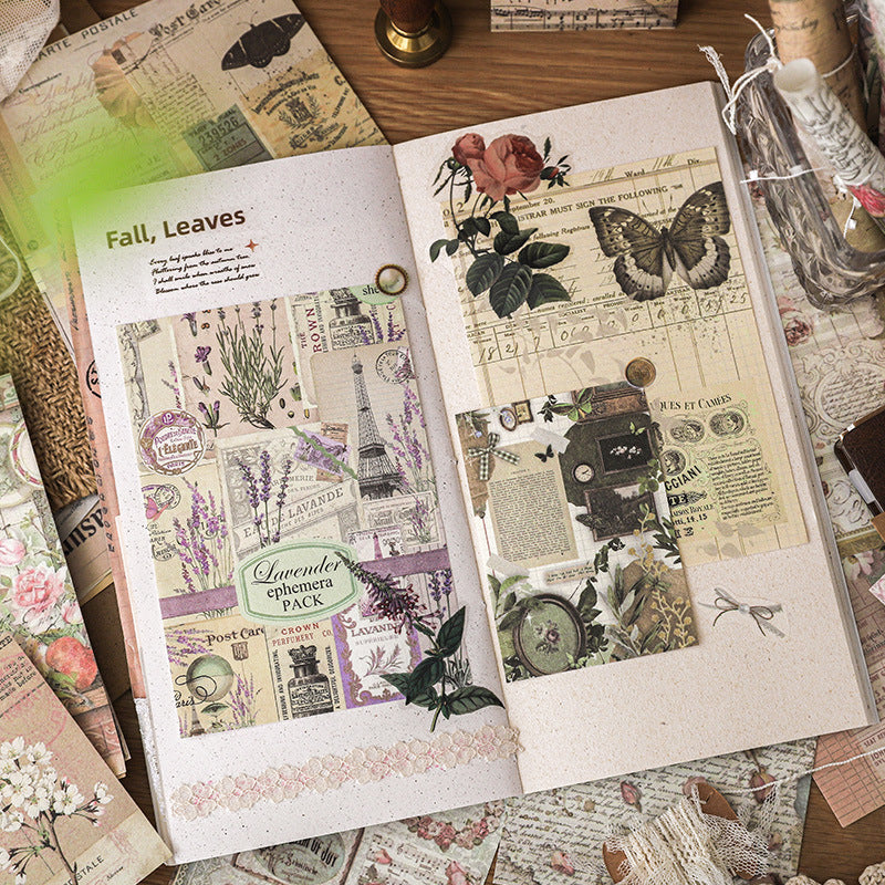 100 Pcs Vintage Junk Journal Paper WRGS