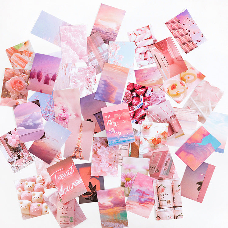 50 Pcs Pink Aesthetic Sticker Booklet