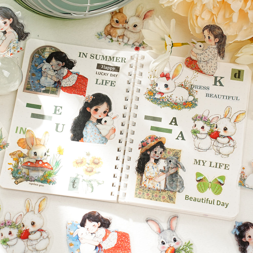 30 Pcs Pet Girl PET Stickers AYJHBM