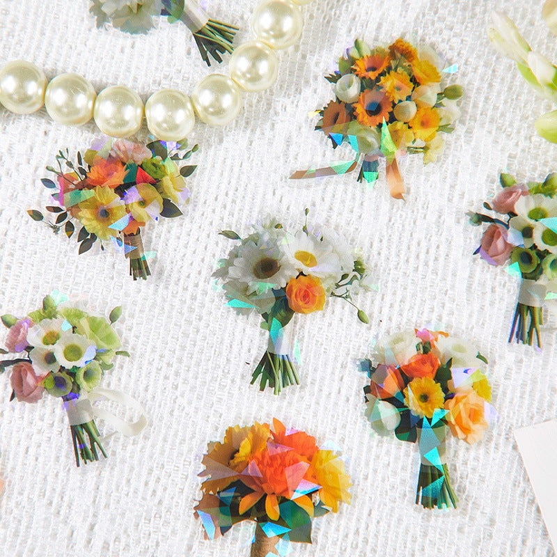 30 Pcs Bouquet PET Stickers HJSM