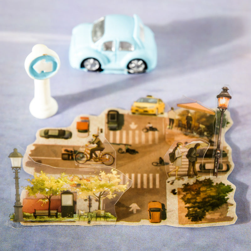 1 Roll City Corner PET Stickers Tape DSYJ