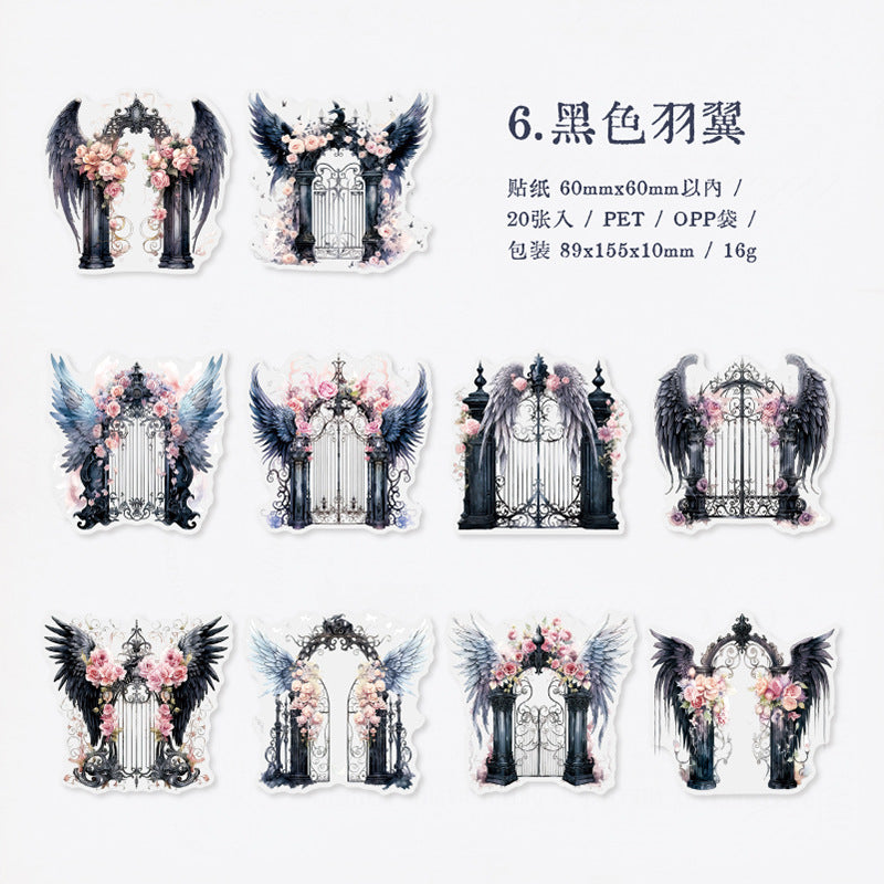 20 Pcs Windows and Angela PET Stickers TSLY