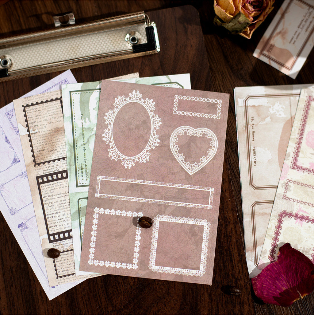 20 Pcs Vintage Notepad Stickers BKDGS
