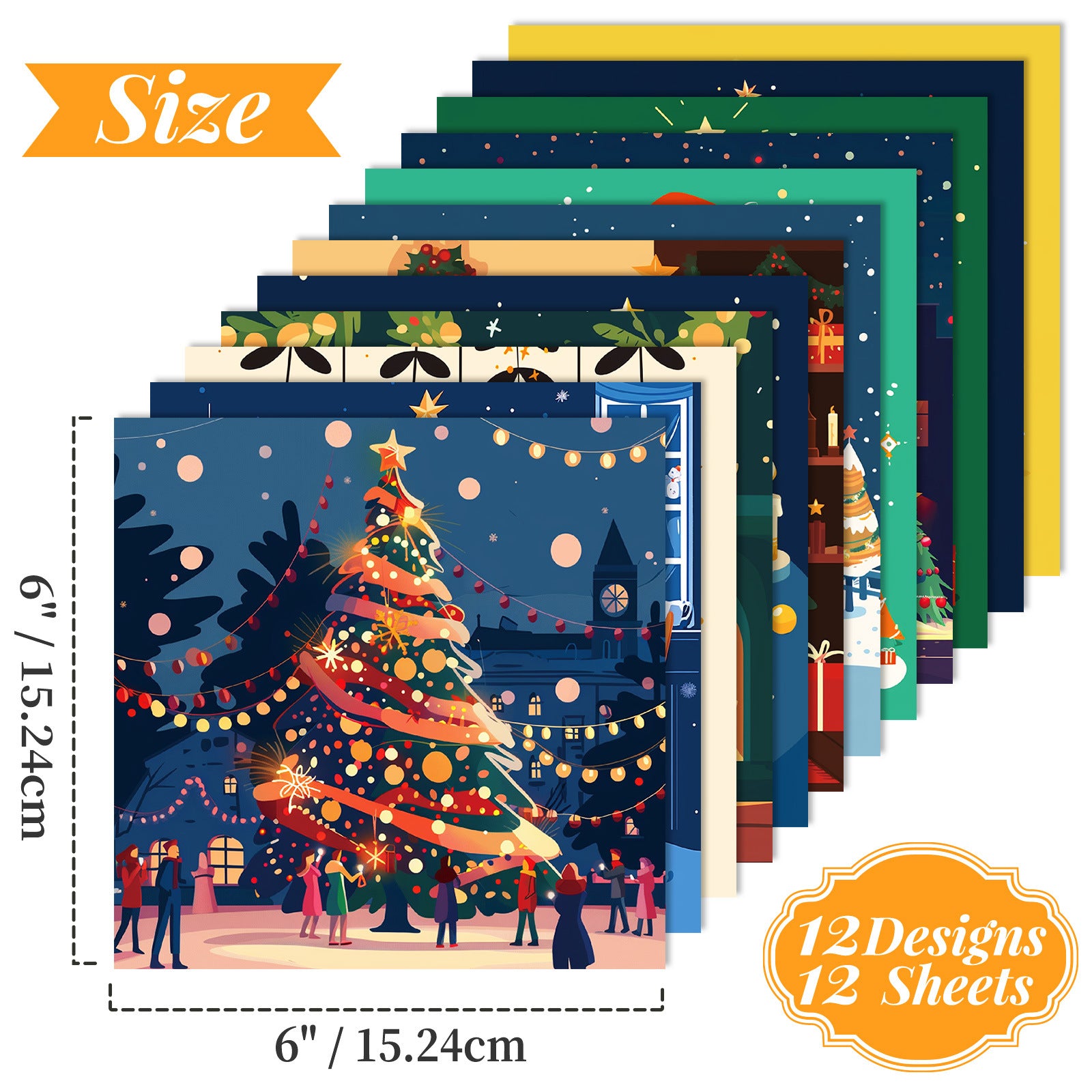 6 inch Christmas Eve Scrapbook Paper Pad PA203