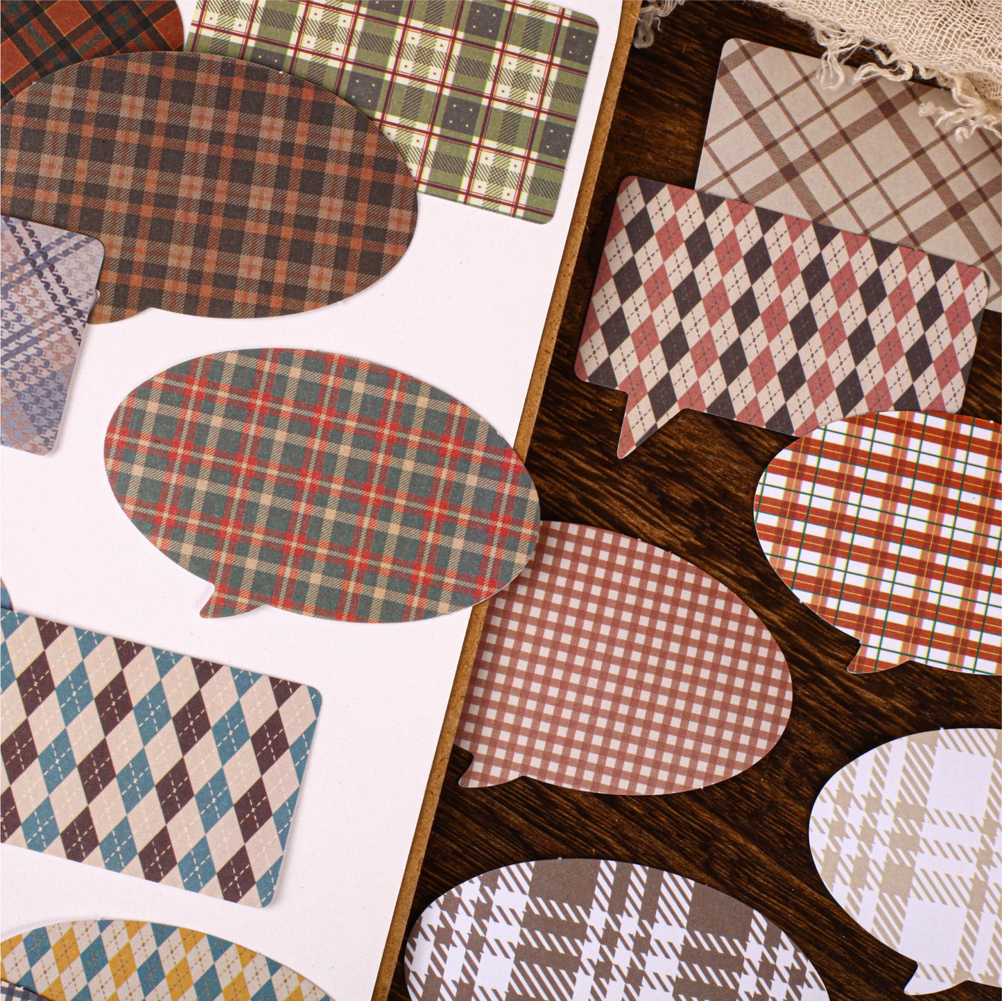 20 Pcs Grid Dialog Journal Stickers DHXL