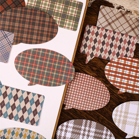 20 Pcs Grid Dialog Journal Stickers DHXL