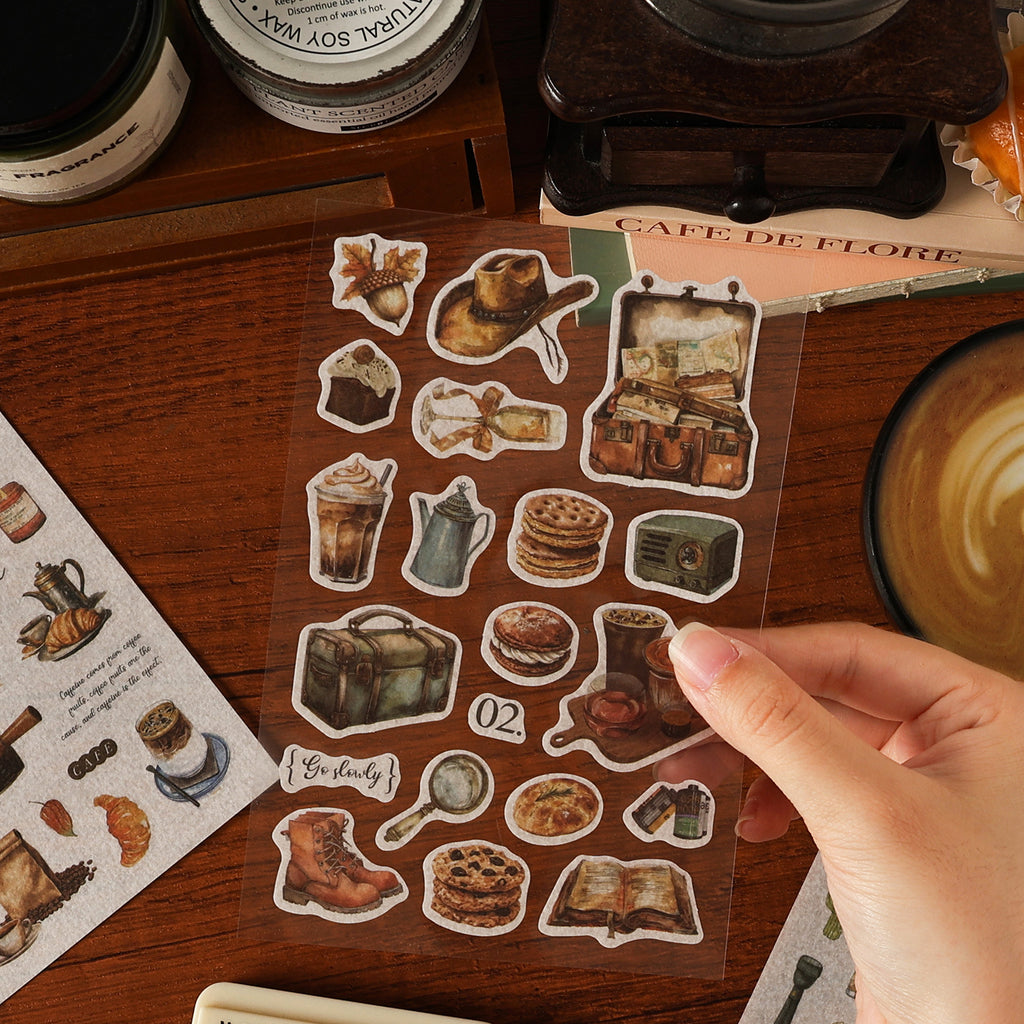 4 Sheets Camping Themed Washi Stickers YYXL