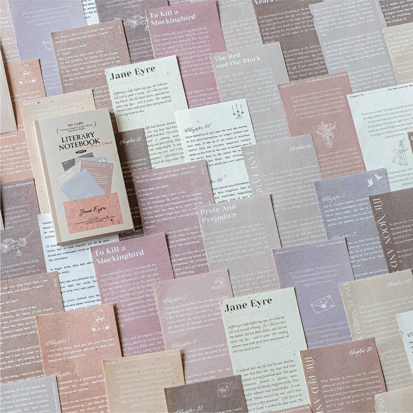 50 Pcs Vintage Dictionery Journal Paper YWTSG