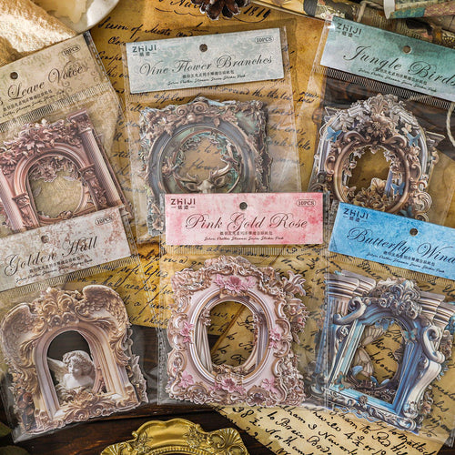 10 Pcs Vintage Frame Stickers YYLG