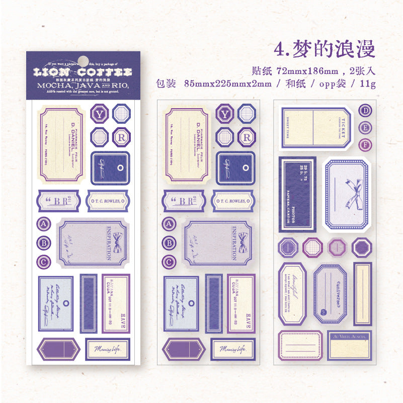 1 Pc Label Washi Stickers BQSC