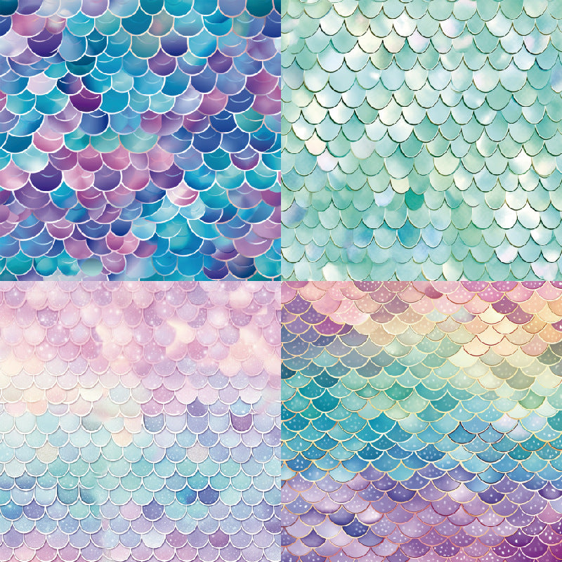 6 inch Mermaid Scales Scrapbook Paper Pad SKP413