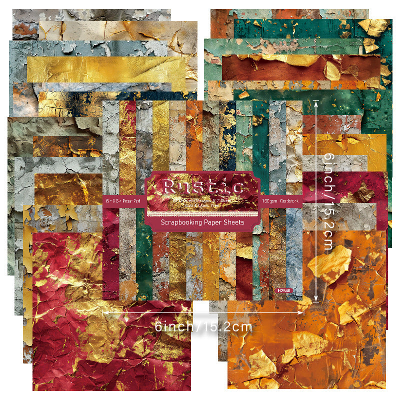 6 inch Rustic Scrapbook Paper Pad SKP548