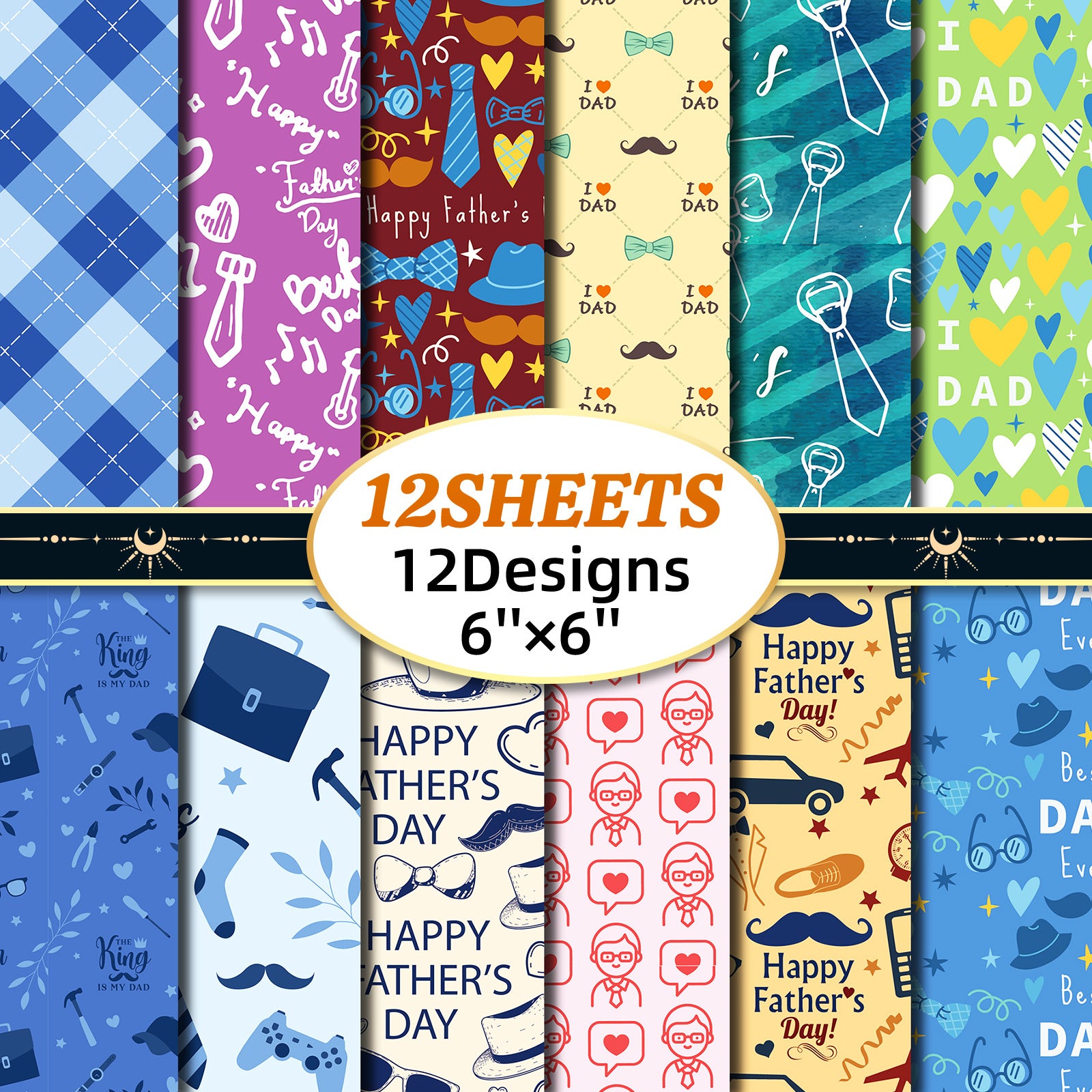 6 inch Father's Day Scrapbook Paper Pad PA797