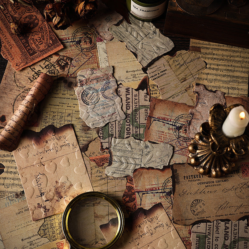 28 Sheets Embossed Vintage Scrapbook Paper FGYJ